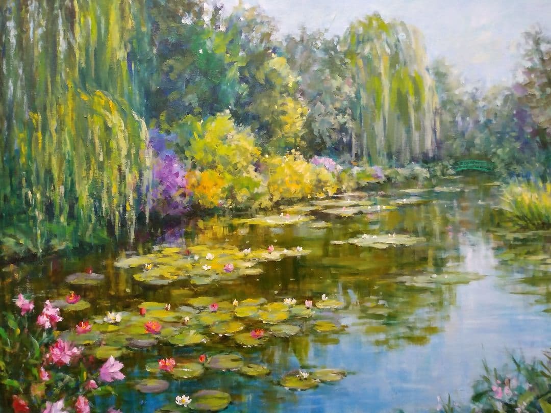 油絵　「6月のジベルニー」F100号