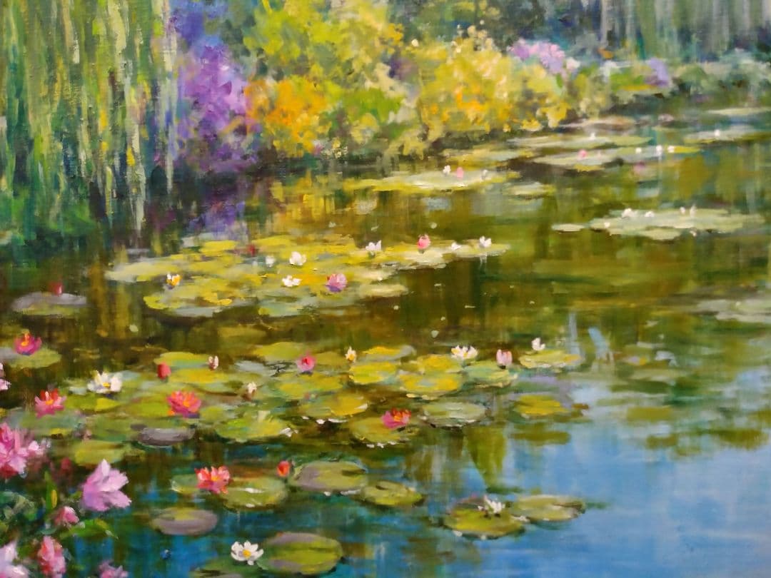 油絵　「6月のジベルニー」F100号