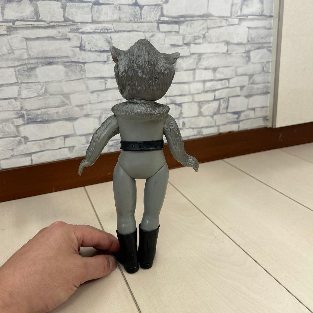 ラ*ス様 仮面ライダー オオカミ男キャラクター フィギュア　当時　ソフビ
