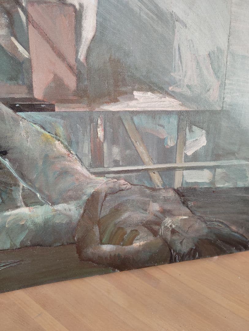 中型絵画　「酒と薔薇の日々」油彩画 現代アート 静物画