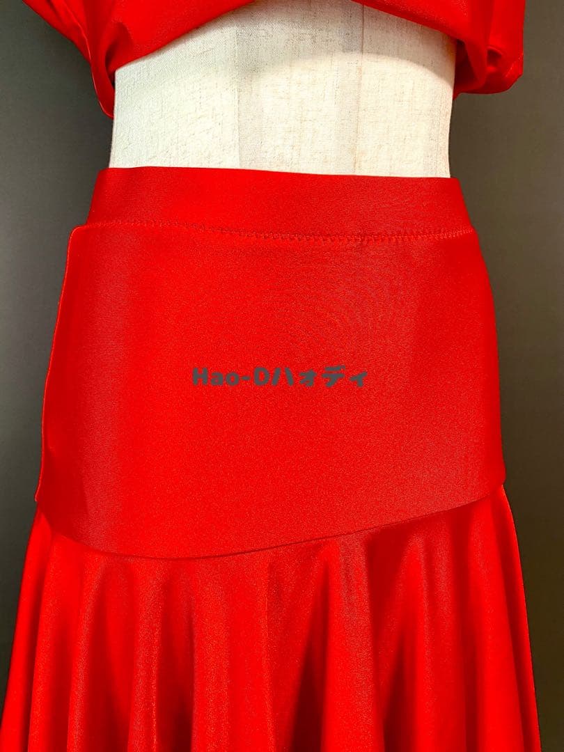 社交ダンス★新作★レッスンウェア★オリジナル★赤2点セット