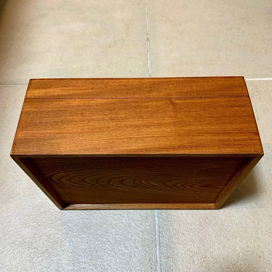 未使用　木製　ケヤキ　欅　木箱