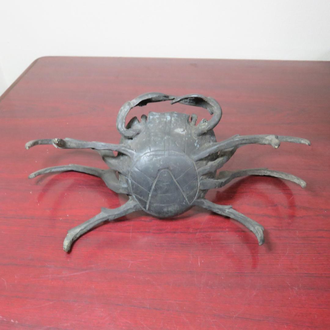 カニ 金物 蓋置 大 茶道具 真鍮 縁起物 置物 茶会
