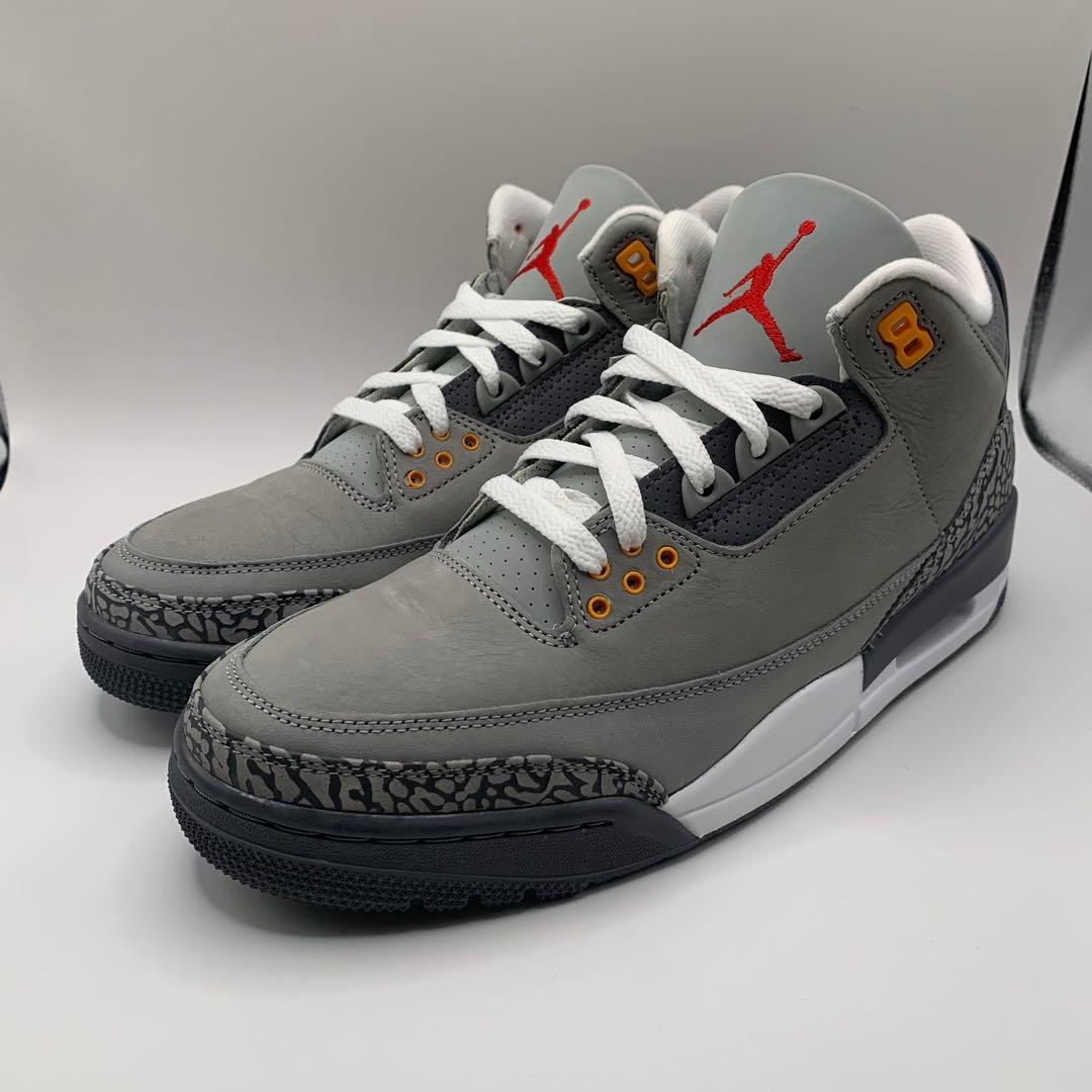 値下げAir Jordan 3 Retro グレー 27.5cm 新品未使用
