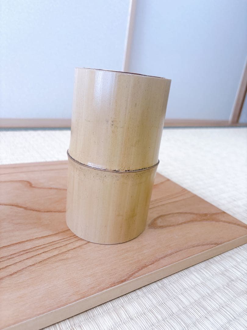 79 短三管筒　3本セット　竹製　華道　生花　格花　花器　水仙