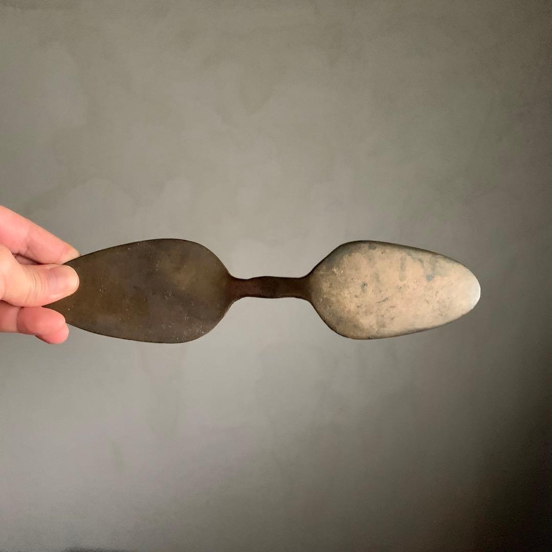 古い 道具 真鍮製 コテ 古道具 アンティーク オブジェ