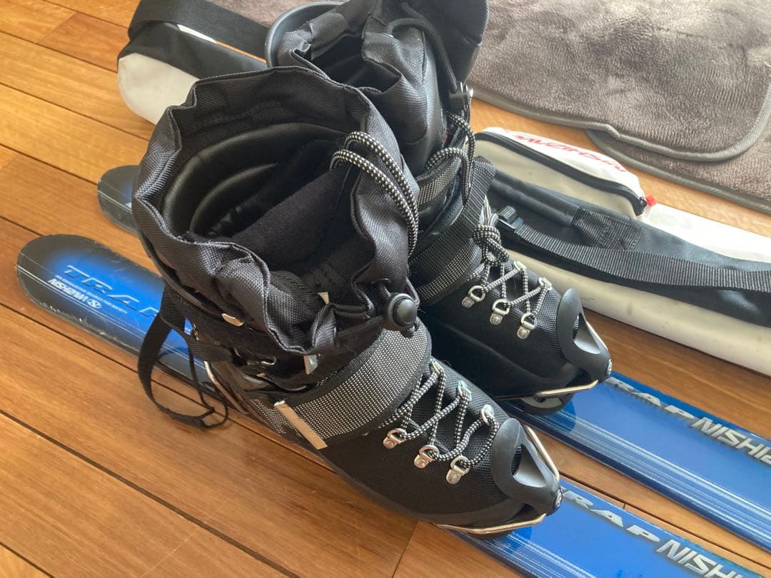 ショートスキー(ファン)ボード板と収納ケースとソフトブーツ27cmセット