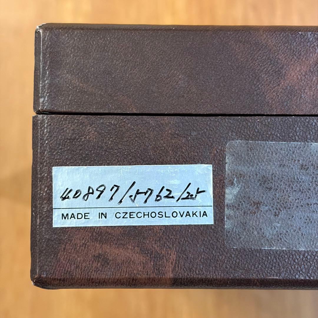 旧チェコ製 ボヘミア 鉛クリスタル 金彩 飾皿 24.5cm 箱付