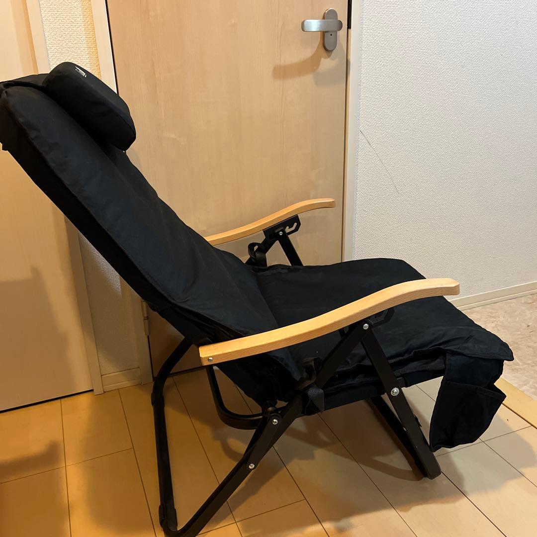 UJack アウトドアチェア ブラック プレミアムクッション付き