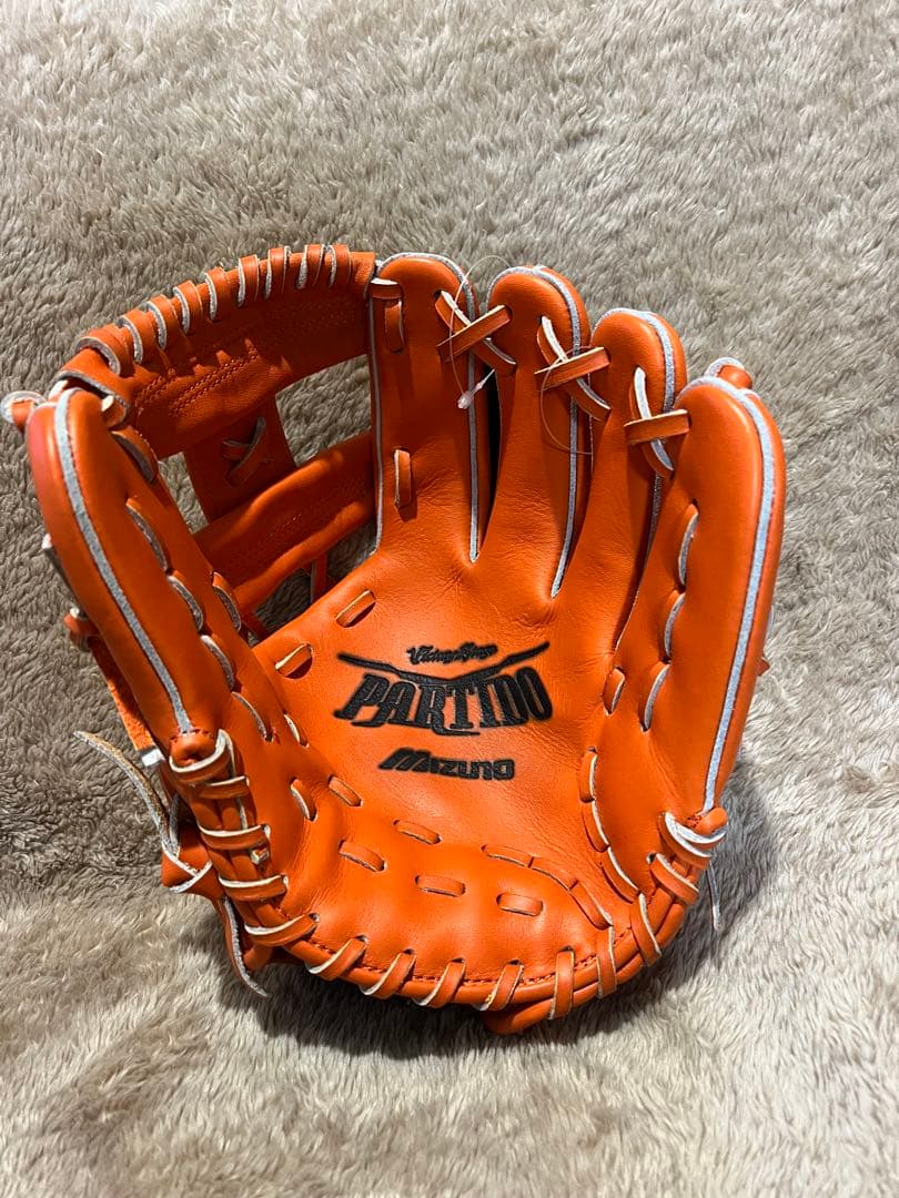 ミズノ　パルティード　軟式グローブ クリアオレンジ