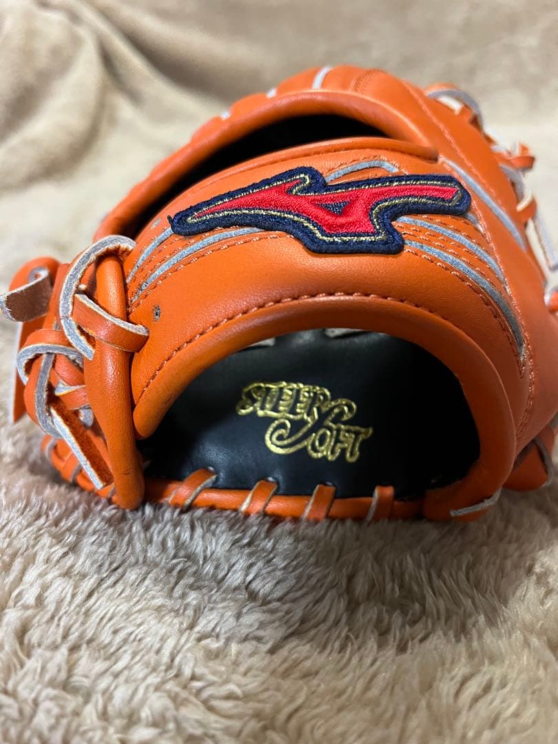 ミズノ　パルティード　軟式グローブ クリアオレンジ