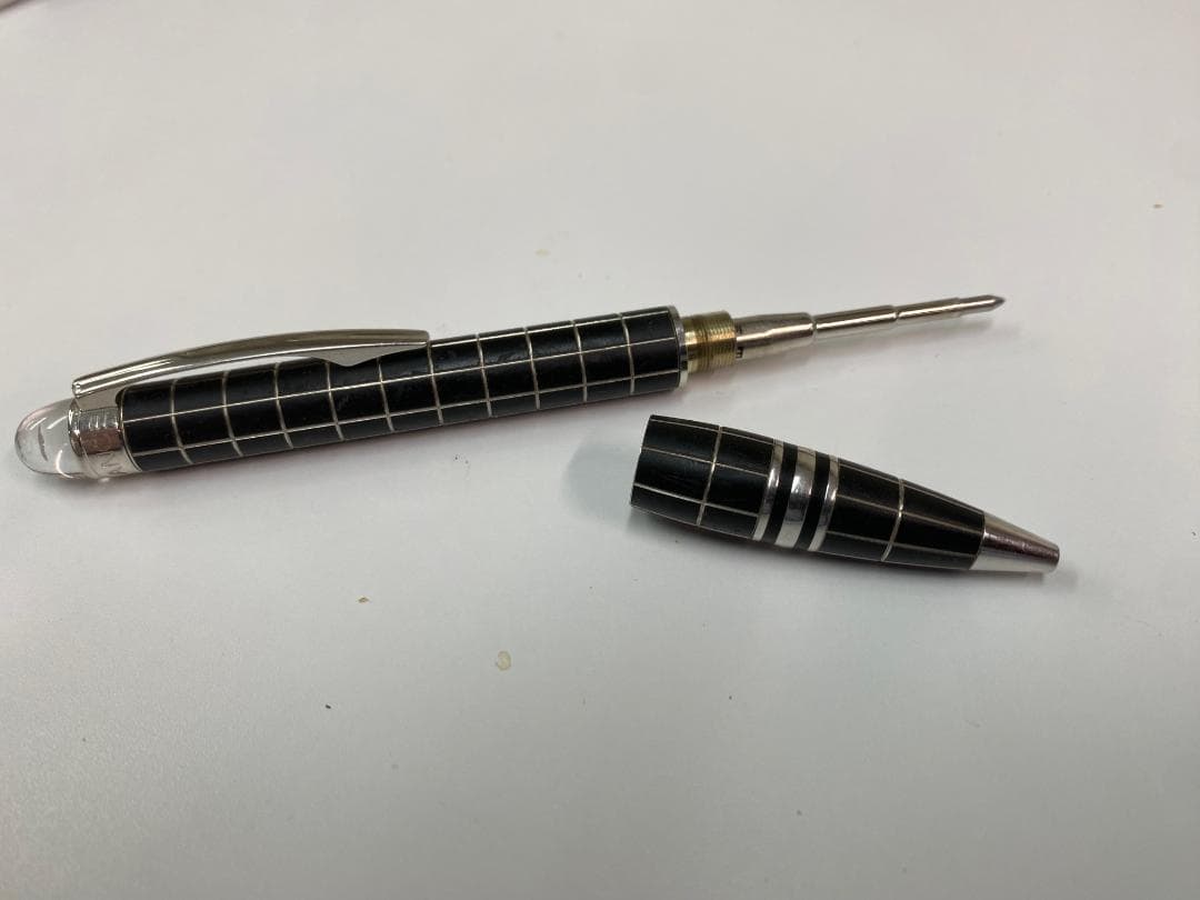 モンブラン スターウォーカー ボールペン メタルラバー格子柄（中古美品）