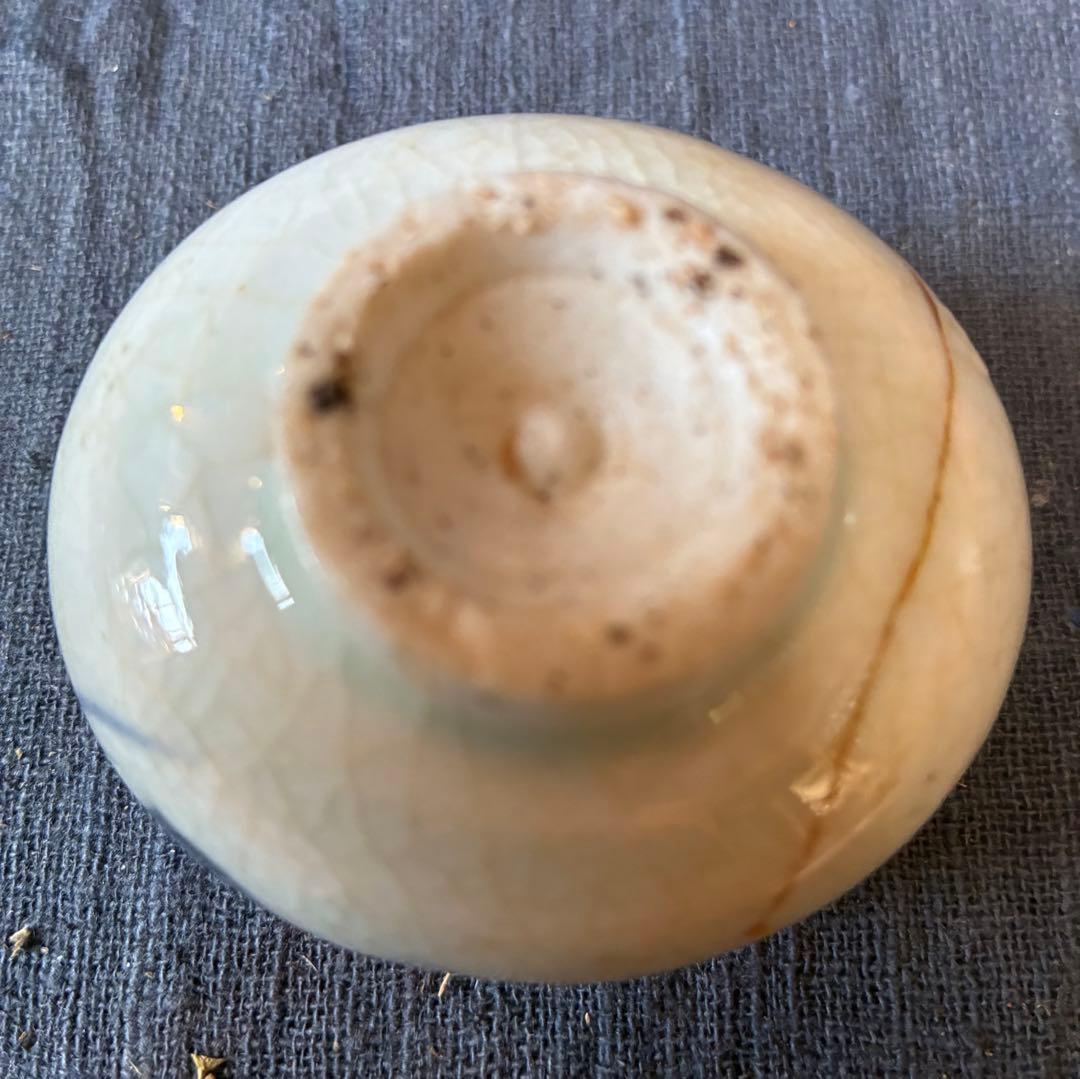 初期伊万里　蘭文ぐい呑み　江戸時代初期　出土