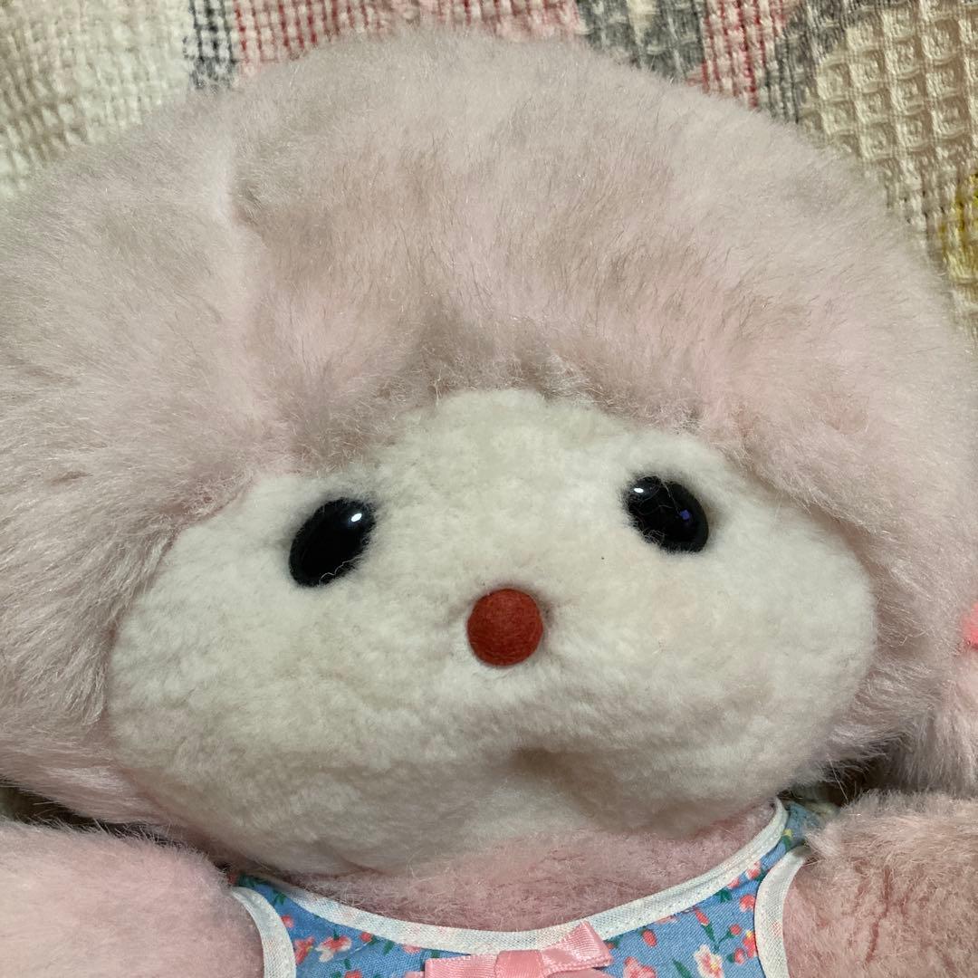 昭和レトロ　メーカー名不明　プードル　ぬいぐるみ　中古品