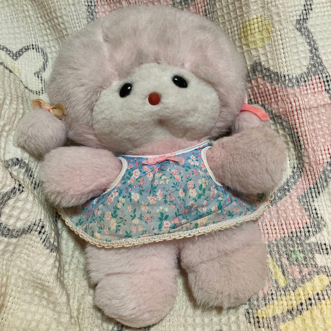 昭和レトロ　メーカー名不明　プードル　ぬいぐるみ　中古品