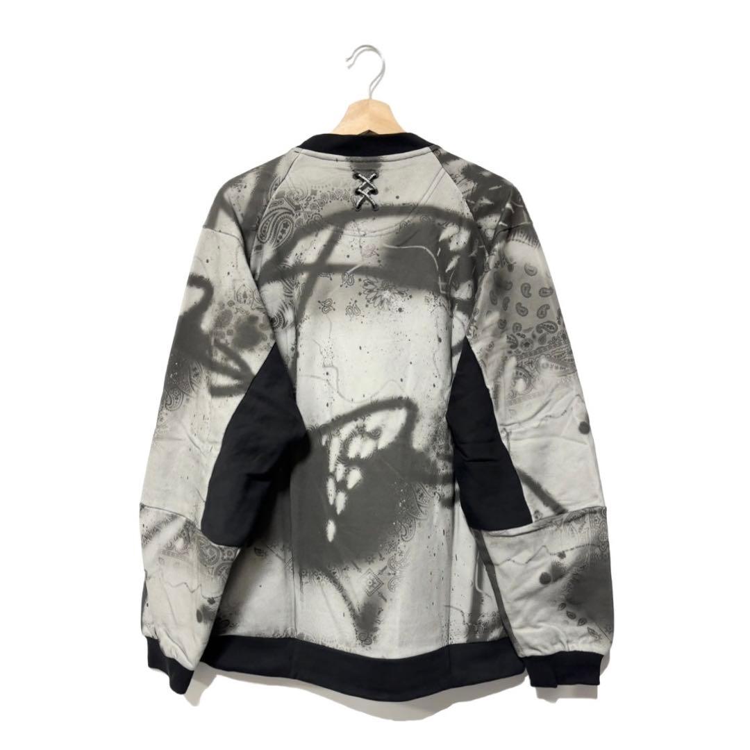 ラッセルノ ゴルフ クルーネック P.O スプレー ペイズリー ブラック XL