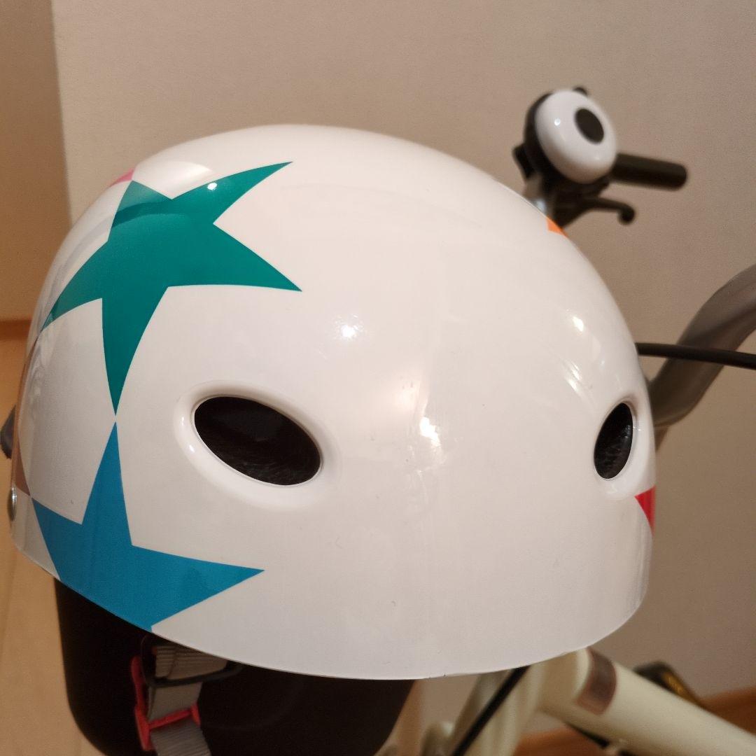 無印良品 16型　子供自転車 押し棒　補助輪　ヘルメット付