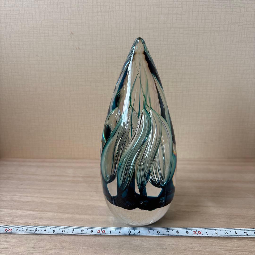 STUDIO AHUS スウェーデン　ガラス製　ペーパーウェイト　大きめ