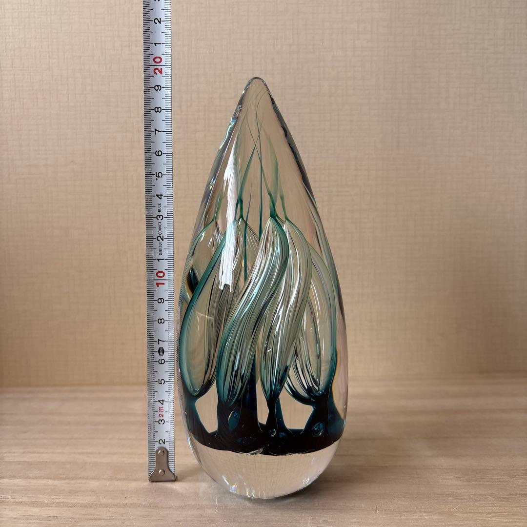 STUDIO AHUS スウェーデン　ガラス製　ペーパーウェイト　大きめ