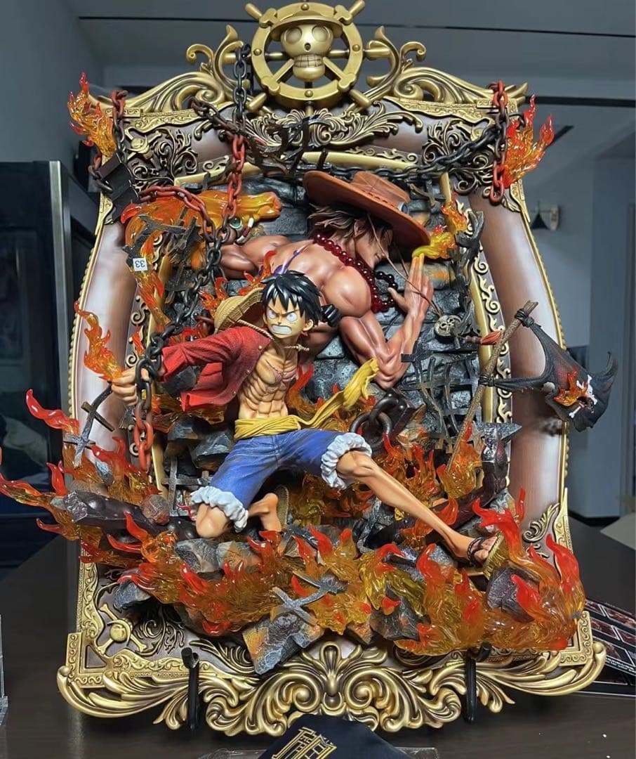 ワンピース エース vs ルフィ ガレージキット ガレキ スタチュー①