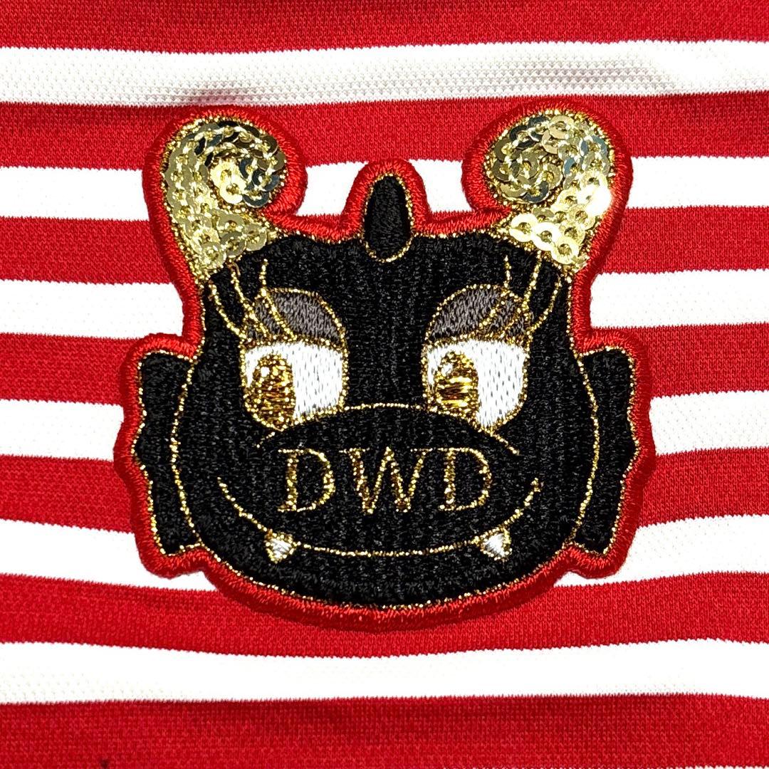 【未使用/L】ダンスウィズドラゴン　チビドラワッペン　ポロシャツ　ボーダー　迷彩