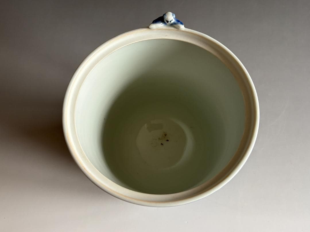 一閑人上部金襴手　水指　西村徳泉　茶道具