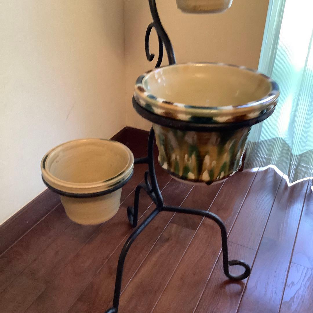 民藝　瀬戸本業窯　七代　水野半次郎作　観葉植物用プランター