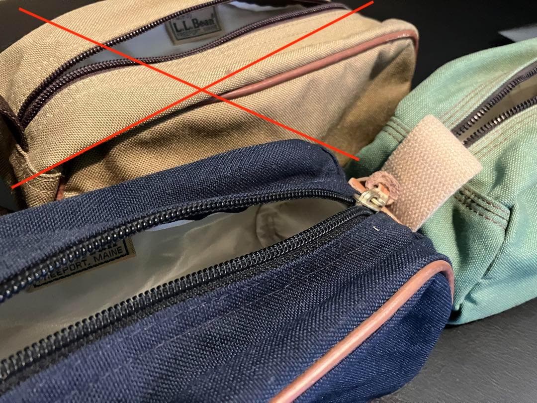 80s ビンテージ エルエルビーン トラベルポーチ 2色セット