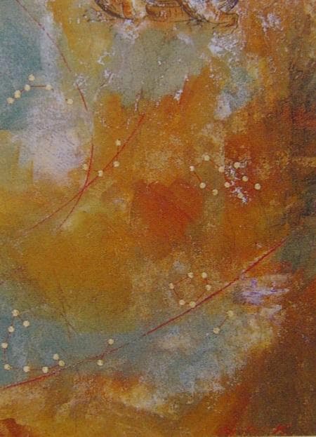 金森良泰、【日月星翔】、希少な大判額装用画集より、美品、日本人画家