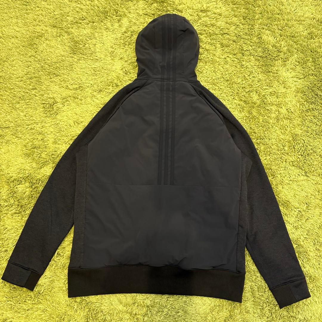 アディダス ゴルフ パデッドコンビネーション ハーフジップ長袖フーディー M 黒