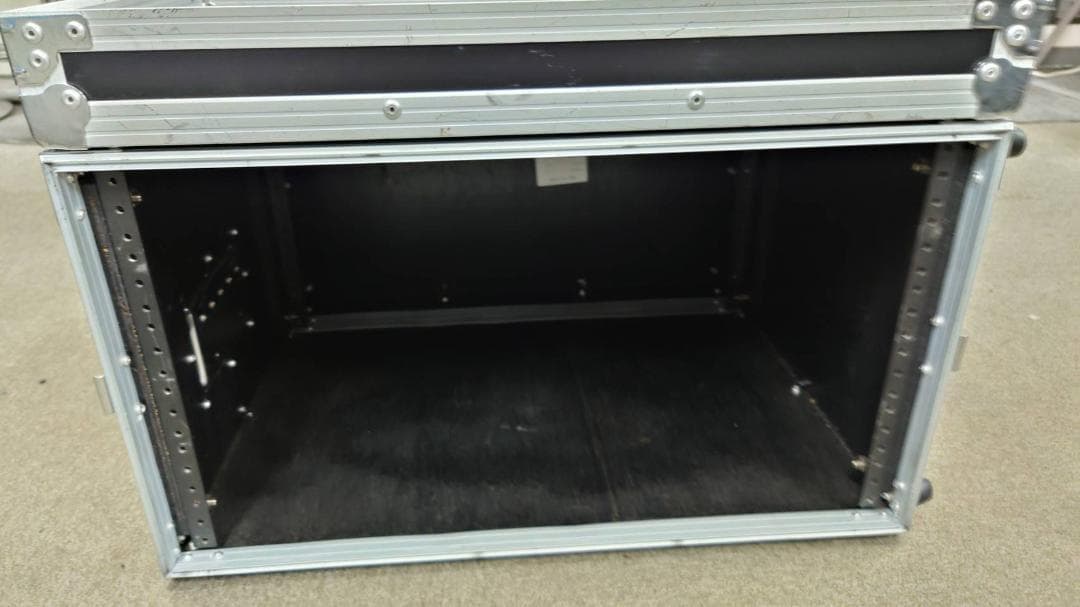 音響機器用　6Uラックケース 黒 奥行48cm