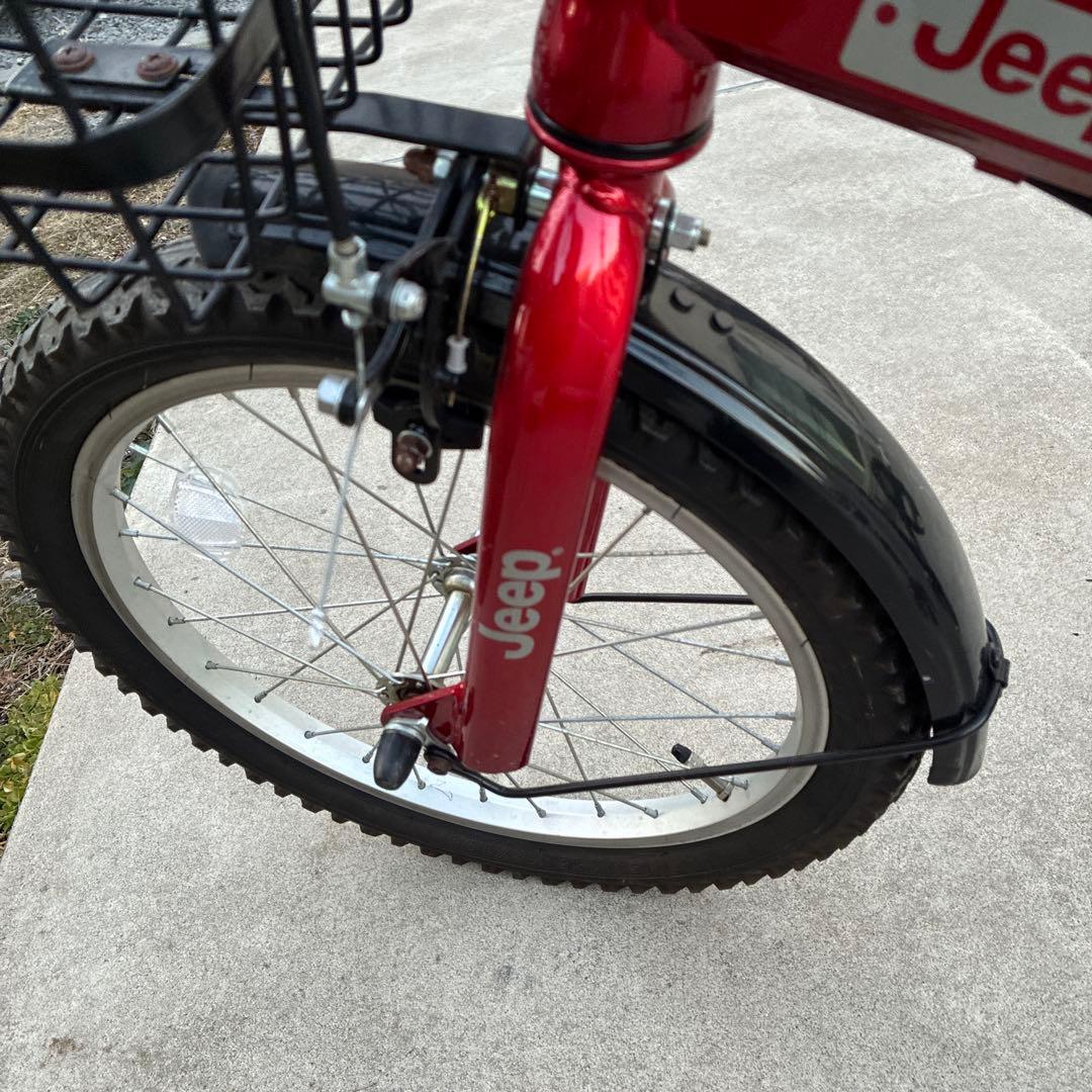 JEEP子供用自転車　18インチ　赤　直接引き取り
