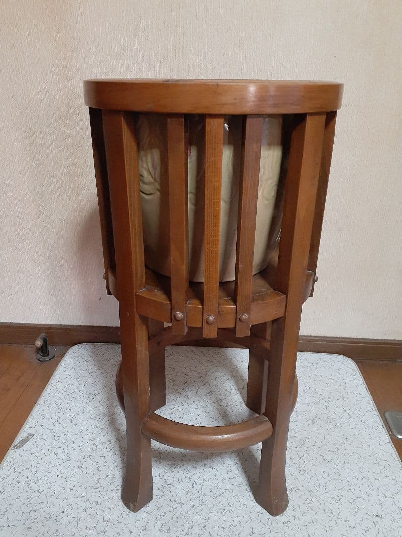 火鉢　木製 スラットデザイン ブラウン　台座付