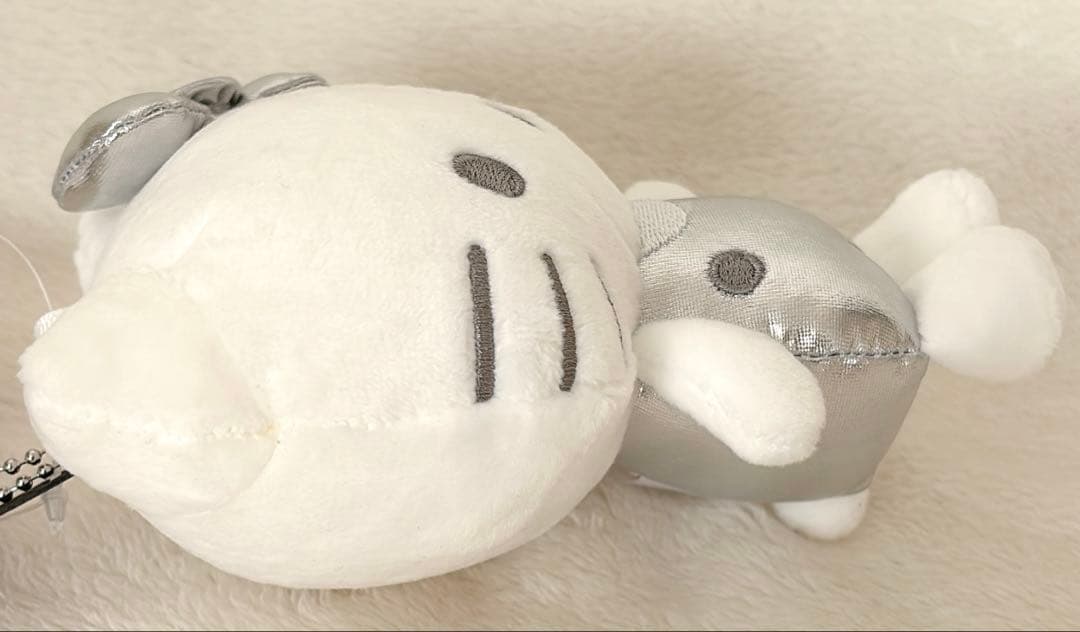 キティ50周年 マスコットチャーム アベイル シルバー ぬいぐるみ キーホルダー