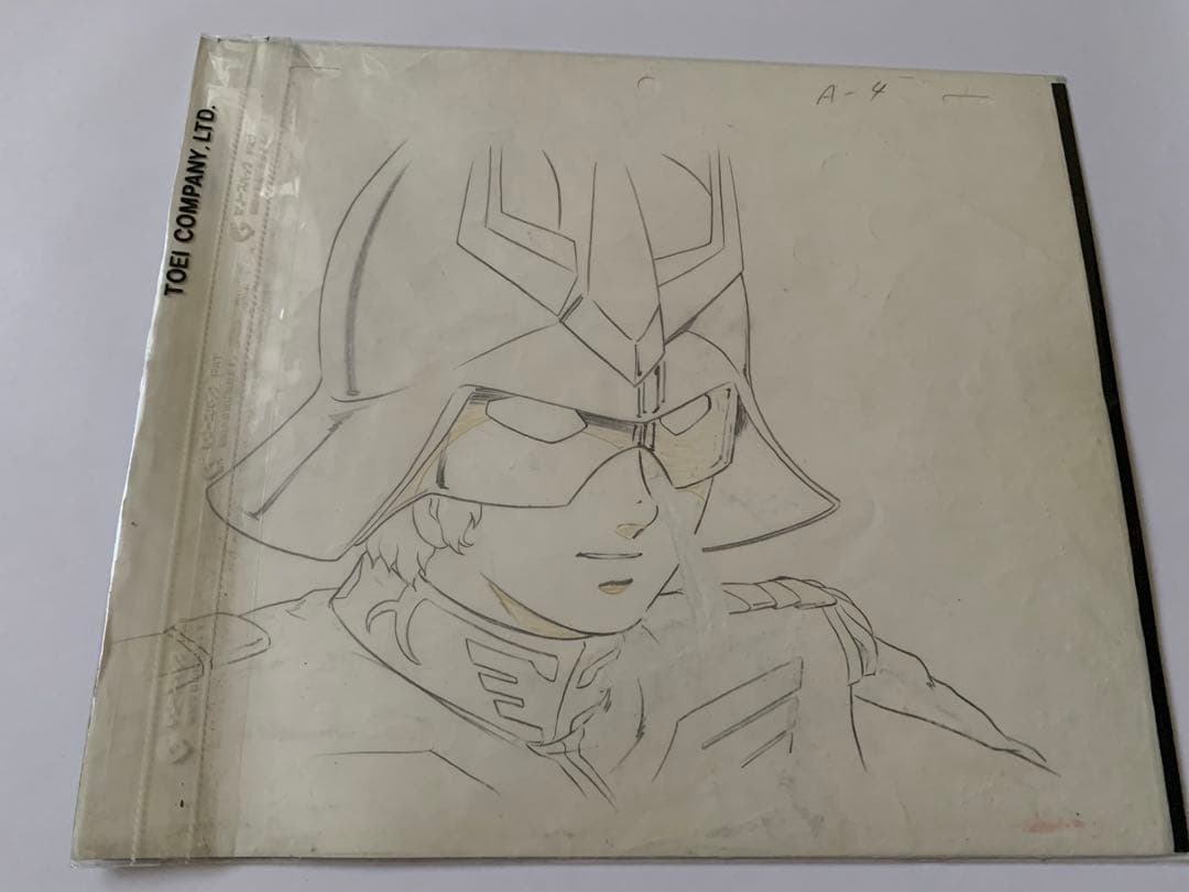 セル画　機動戦士ガンダム　シャア・アズナブル　背景　下絵　当時物　初代ガンダム