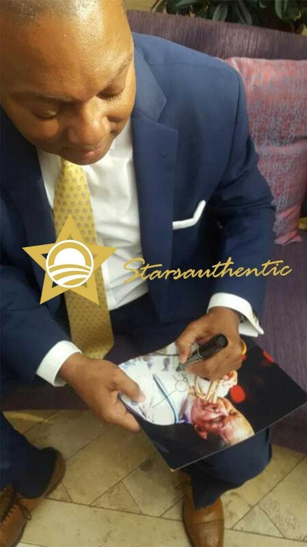 直筆サイン入り写真 ウィントン・マルサリス トランペット 作曲家 SA鑑定済