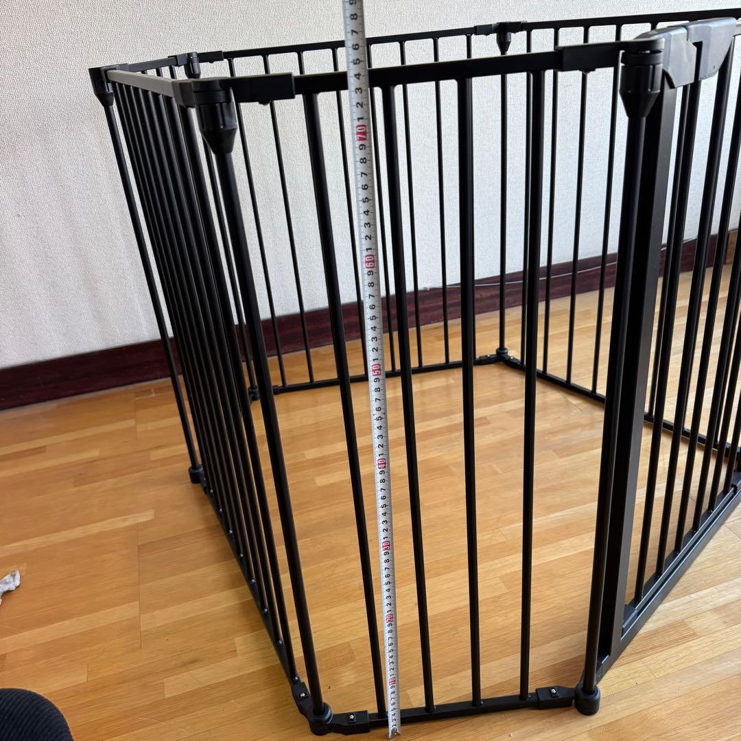 ペット用 折りたたみスチールサークル フェンス 扉付き