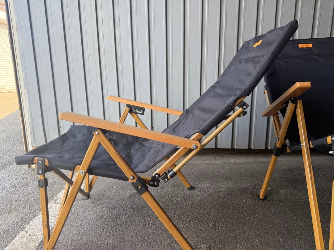 【スモア s'more】折りたたみ式アウトドアリクライニングチェア2脚セット