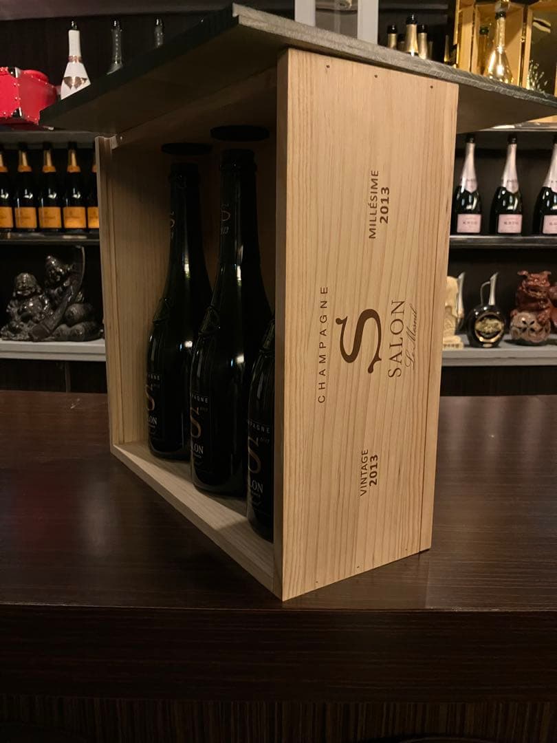 高級シャンパン サロン 2013空き瓶3本アソート木箱1