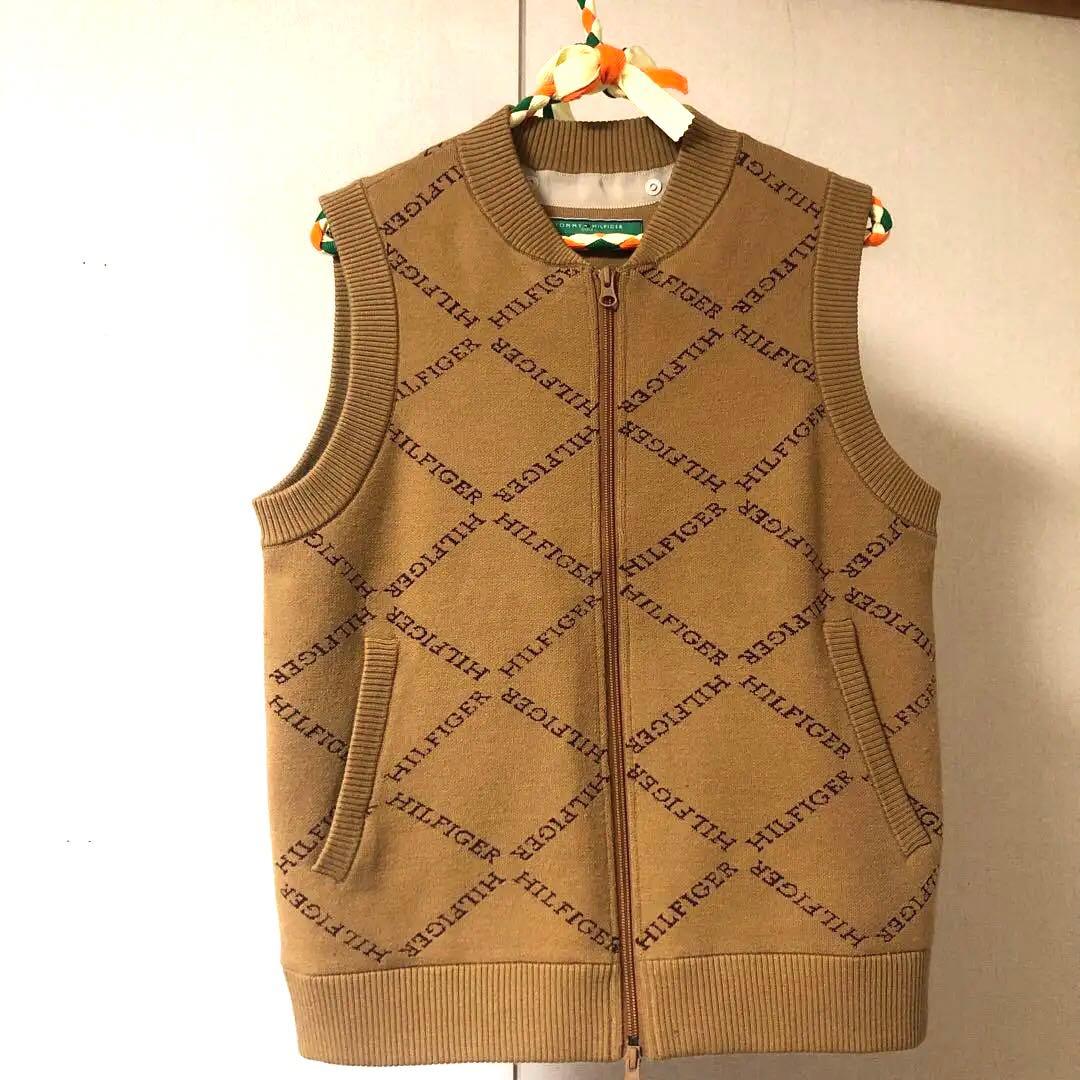 トミー ヒルフィガー ゴルフ2WAYネックモノグラムジャカードニットベスト