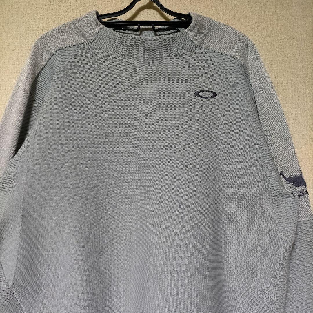 オークリー OAKLEY ニット トレーナー モックネック スカル 刺繍 ゴルフ
