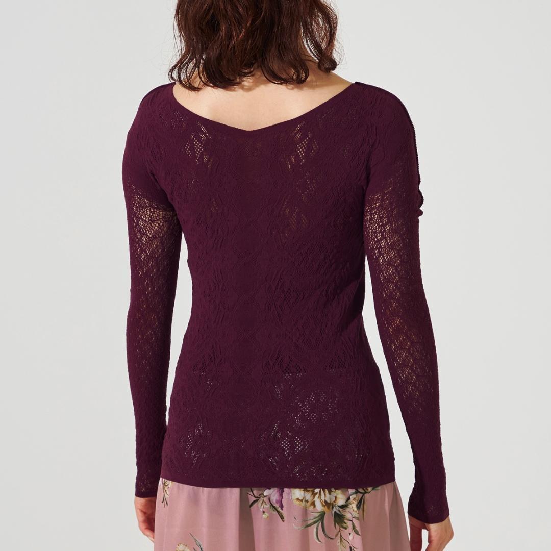 【新品】シアー2wayクルーネックニットトップ ノーソーイングニット M黒