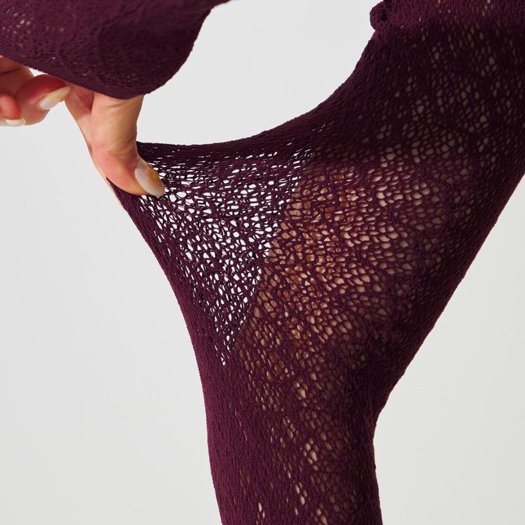 【新品】シアー2wayクルーネックニットトップ ノーソーイングニット M黒