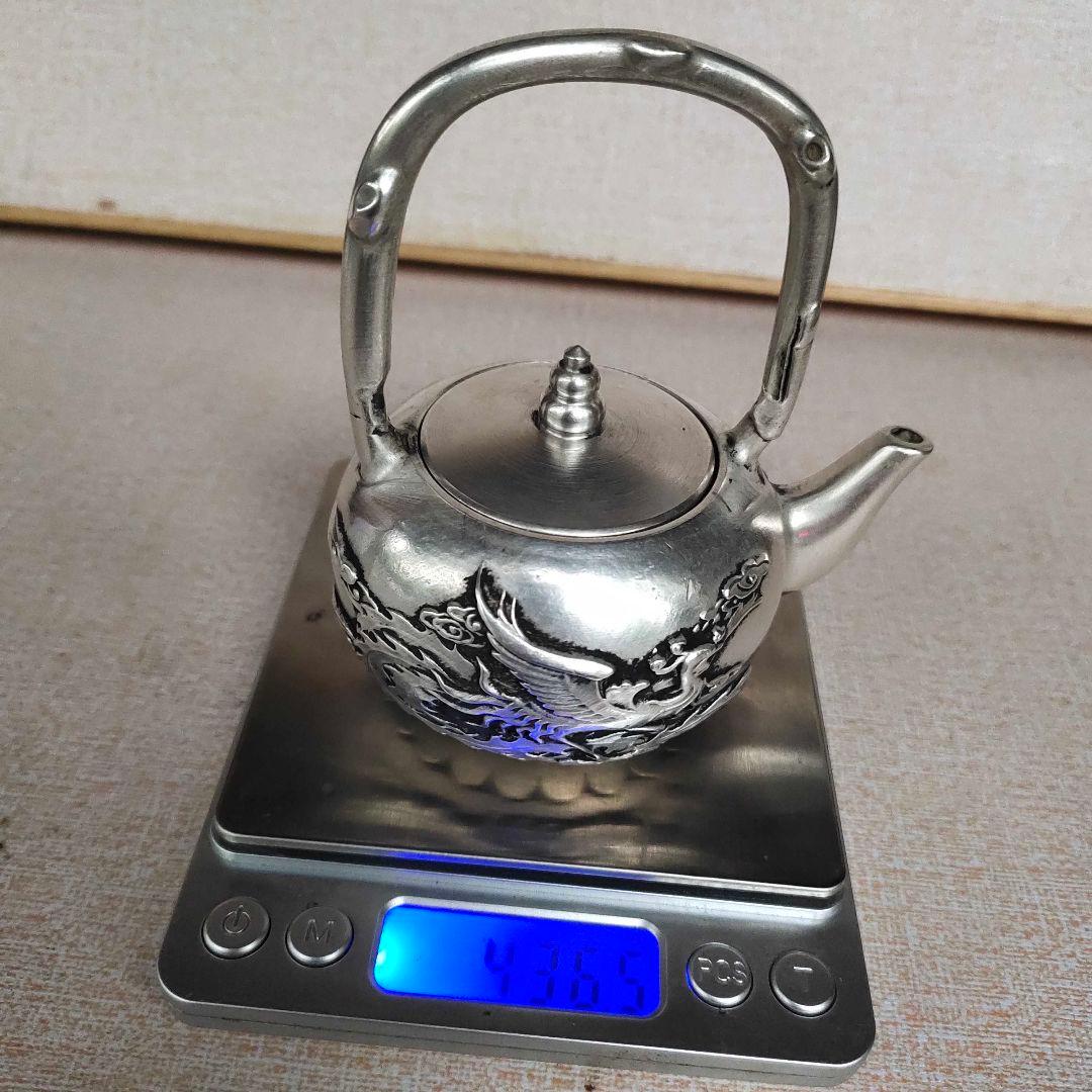 銅器 龍鳳提梁 徳利 急須 茶道具 工芸品 美術品 置物