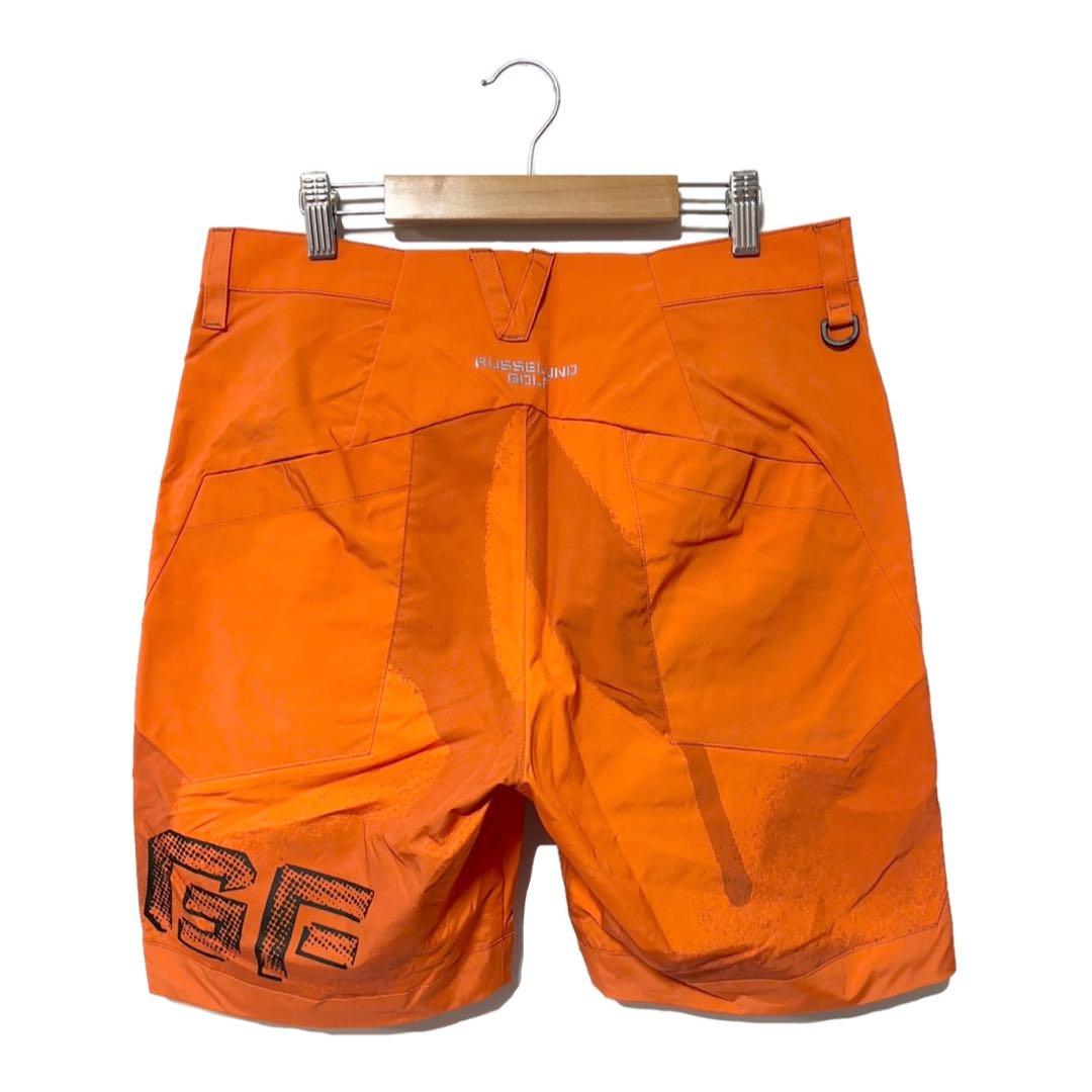 ラッセルノ ゴルフ RS ロゴ リフレクター ショーツ スプレー オレンジ L
