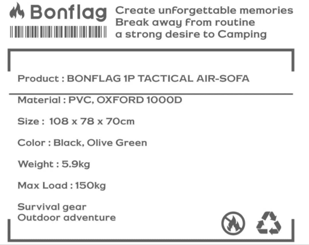 BONFLAG エアソファ AS-JT100-GT オリーブグリーン　日本未発売