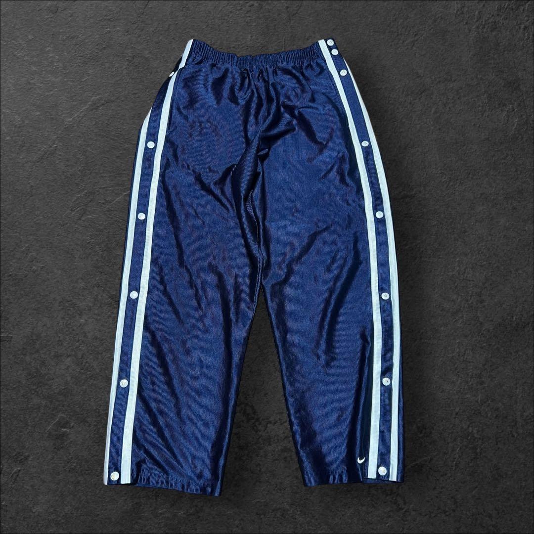 NIKE サイドスナップ トラックパンツ 紺 L 00sバイブス 刺繍タグ