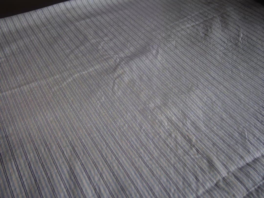 青系 ストライプ コットン 生地 71c×386c ファブリック 縞 /K299