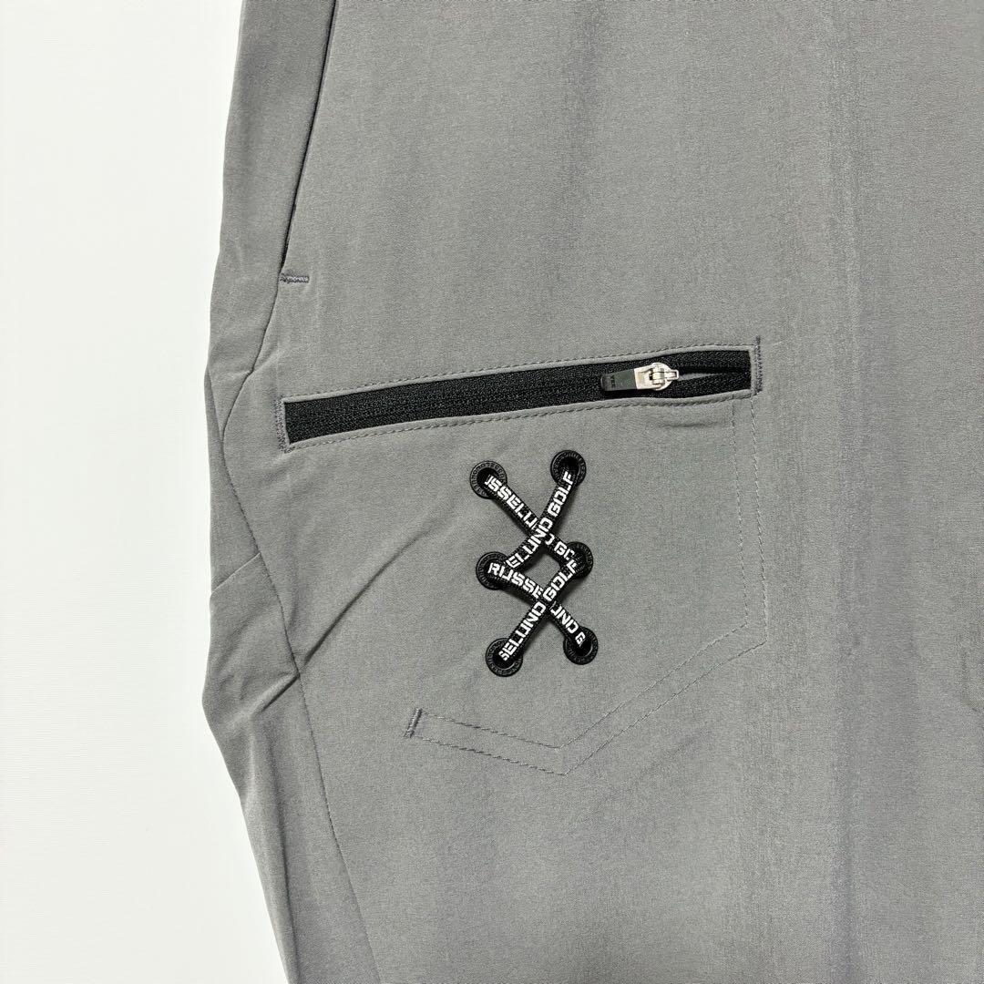 ラッセルノ ゴルフ ブランドロゴ ストレッチ ロングパンツ グレー L 5