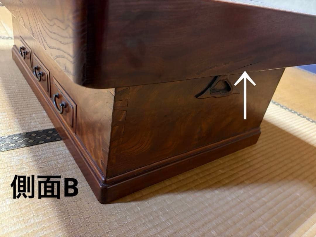 【未使用品】高級囲炉裏テーブル　古民家家具　工芸品　箱火鉢　座卓　送料込